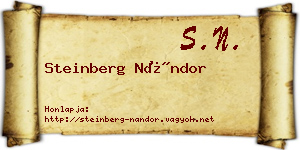 Steinberg Nándor névjegykártya